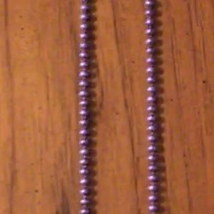 SOLD! Vintage Purple Small Faux Pearls Necklace.